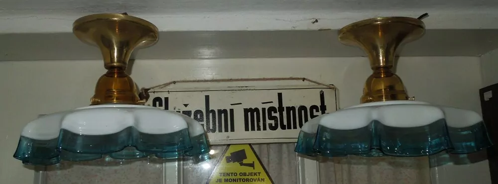 STROPNICE STARÝ LUSTR 2 KS STÍNÍTKO ŠIRM