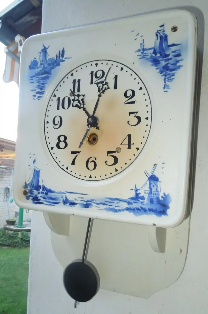 HODINY PORCELÁNOVÉ KUCHYŇSKÉ NA BATERKU