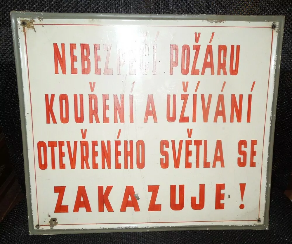 PLECHOVÁ CEDULE NEBEZPEČÍ POŽÁRU
