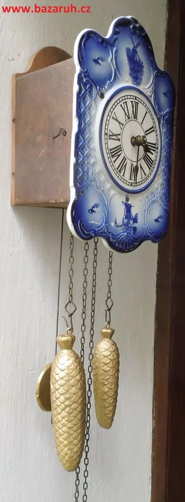 HODINY KUCHYŇSKÉ PORCELÁNOVÉ SELSKÉ