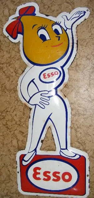 PLECHOVÁ SMALTOVÁ CEDULE ESSO