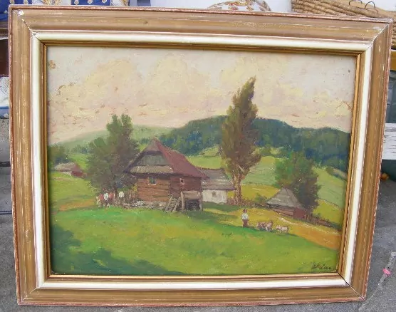 OBRAZ KRAJINA A CHALUPY