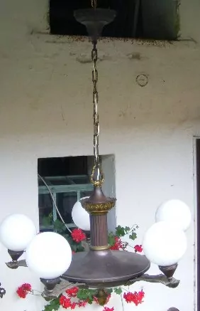 STAROŽITNÝ LUSTR 5 STÍNÍTEK