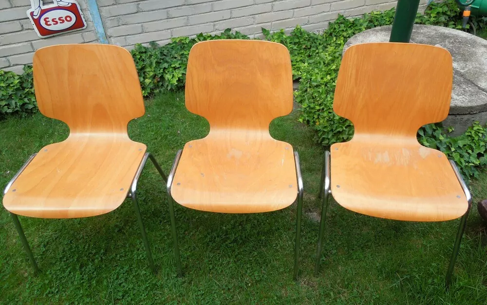 RETRO ŽIDLE 3 KUSY