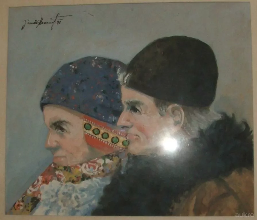 OBRAZ ŽENA A MUŽ V KROJI , KROJ SIGNOVÁNO