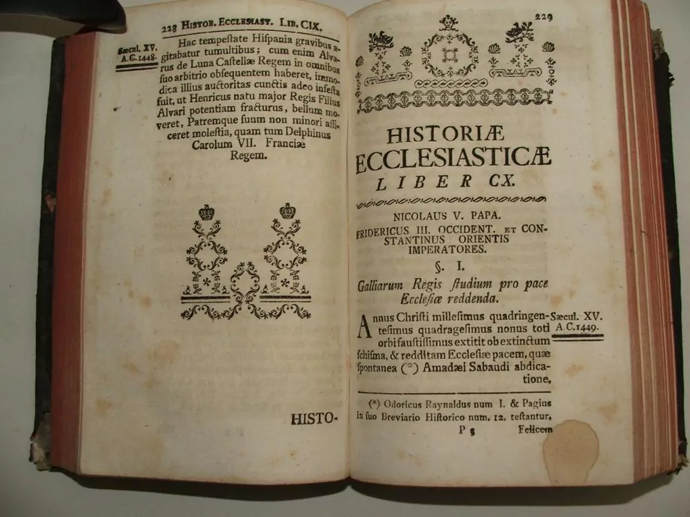 KNIHA HISTORIA ECCLESIASTICA 1768