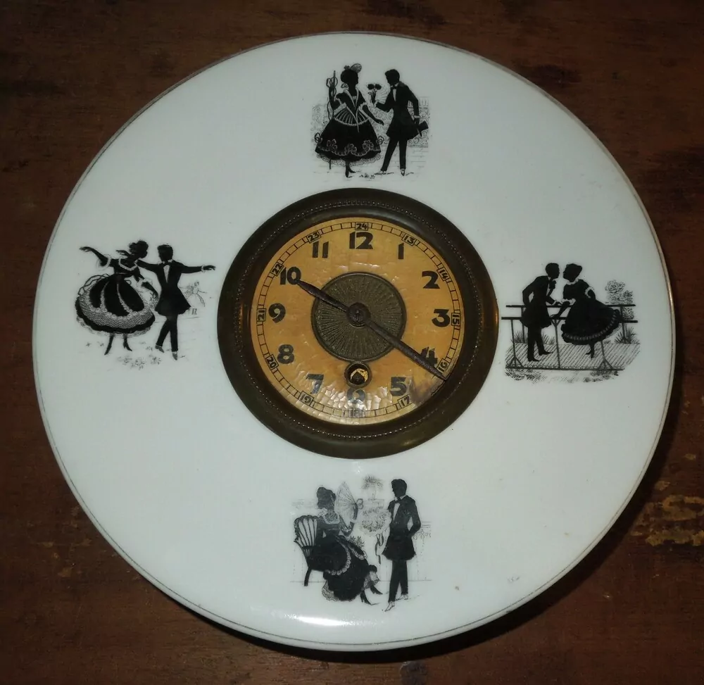 HODINY PORCELÁNOVÉ KUCHYŇSKÉ ROKOKO PORCELÁNKY
