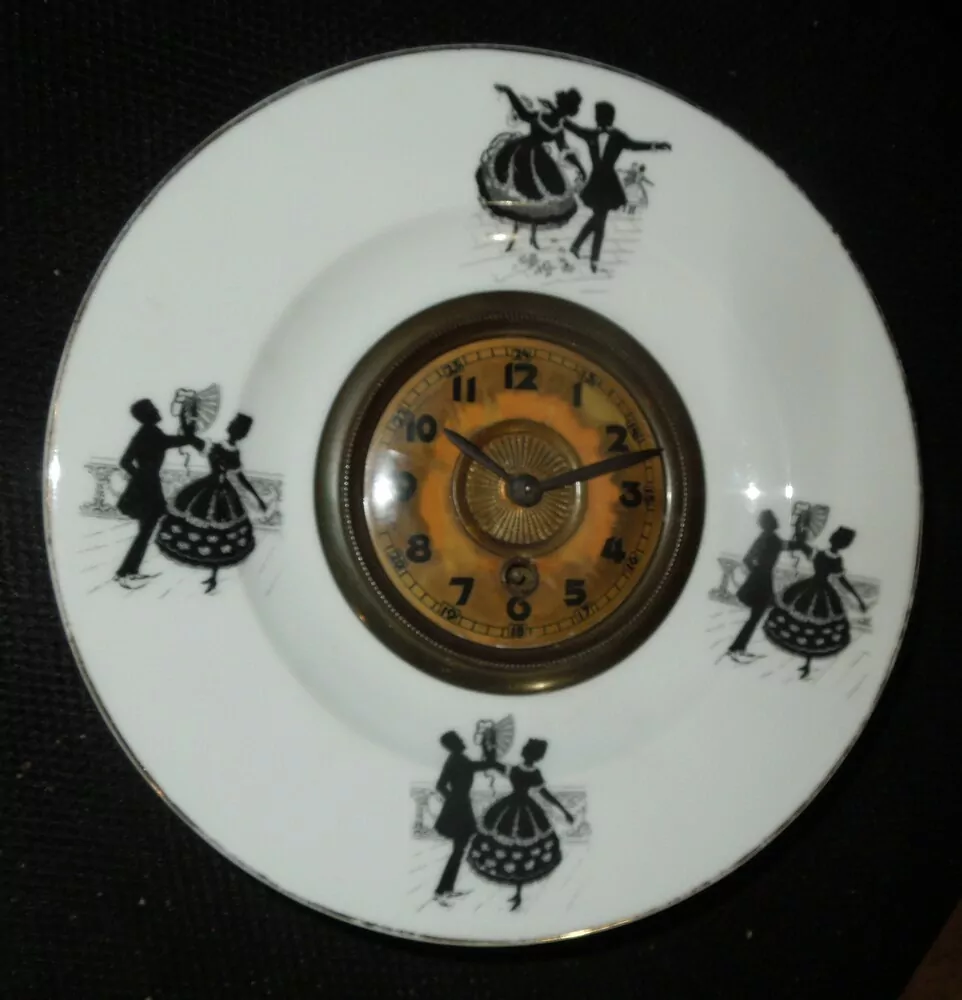 PORCELÁNOVÉ HODINY KUCHYŇSKÉ ROKOKO