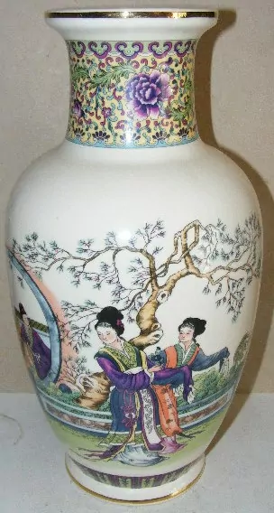 VÁZA PORCELÁNOVÁ ČÍNA VÝŠKA 36 CM