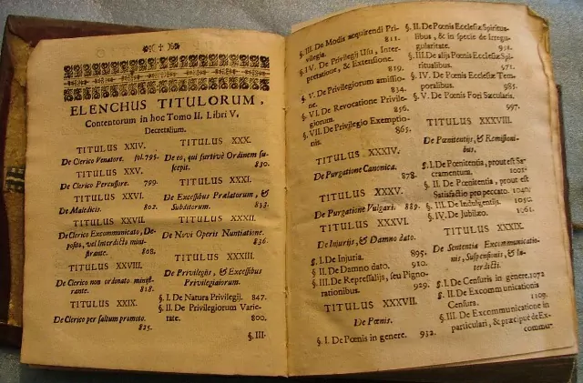 CRIMEN FORI ECCLESIASTICI LIBER V. R. 1717 ??