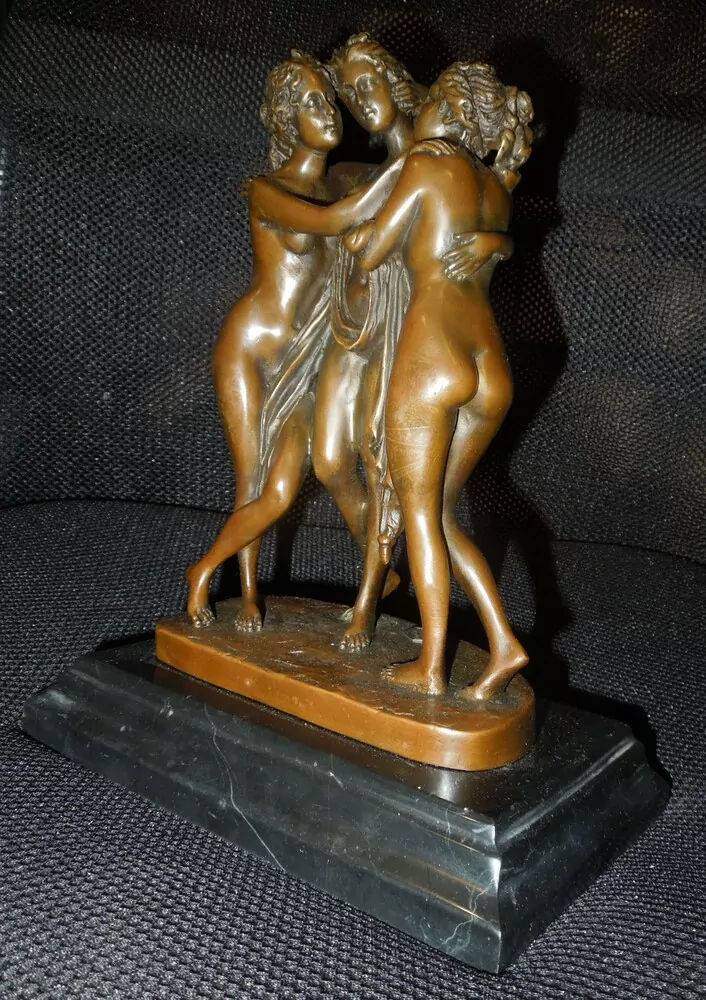 SOCHA BRONZOVÁ TŘI GRÁCIE BRONZ V 25 CM