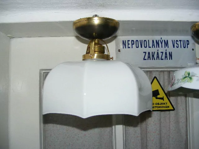 STAROŽITNÝ STROPNICE STARÝ LUSTR 1 KS STÍNÍTKO ŠIRM