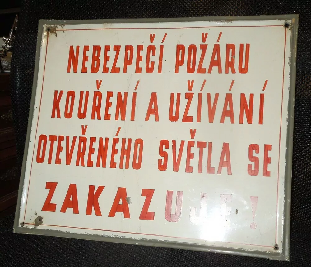 PLECHOVÁ CEDULE NEBEZPEČÍ POŽÁRU