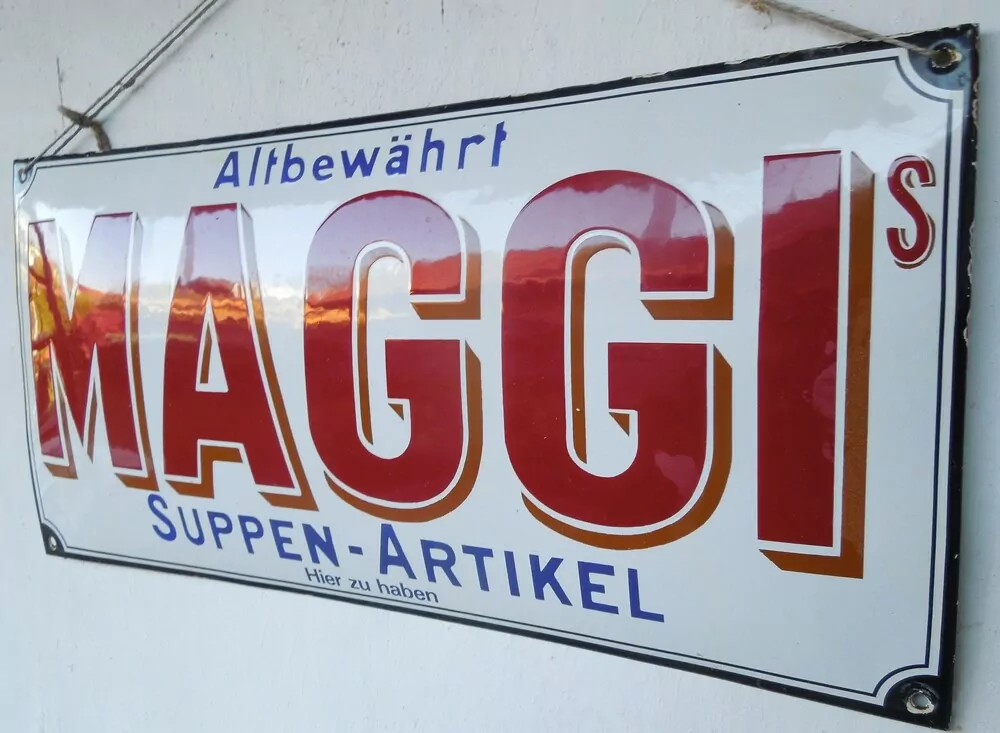 PLECHOVÁ SMALTOVÁ CEDULE MAGGI
