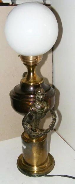 STAROŽITNÁ STOLNÍ LAMPA ELEKTRICKÁ figurální 