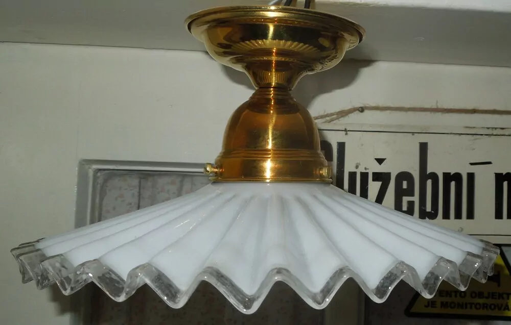 STAROŽITNÝ STROPNICE STARÝ LUSTR 1 KS STÍNÍTKO ŠIRM