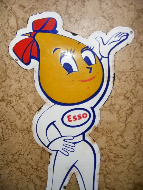 PLECHOVÁ SMALTOVÁ CEDULE ESSO