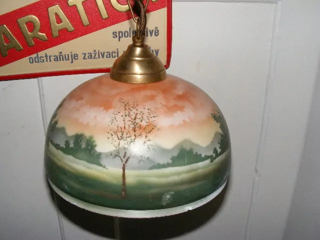STAHOVACÍ STARÝ LUSTR STÍNÍTKO STAHOVAČKA MOSAZNÁ ART
