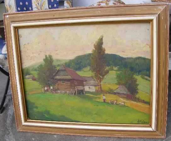 OBRAZ KRAJINA A CHALUPY