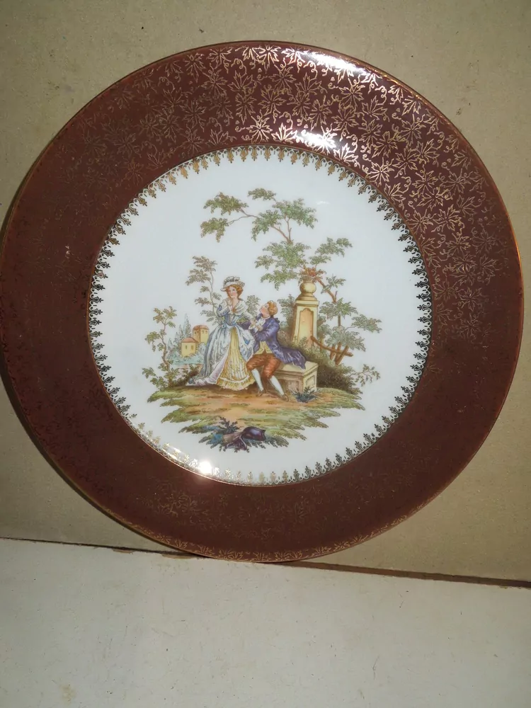 TALÍŘ PORCELÁNOVÝ ,, DÁMA S KAVALÍREM "