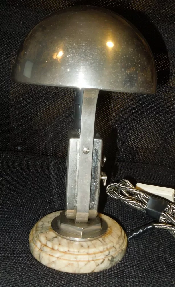 HODINY STOLNÍ KRBOVÉ V LAMPIČCE S BUDÍKEM ART DECO