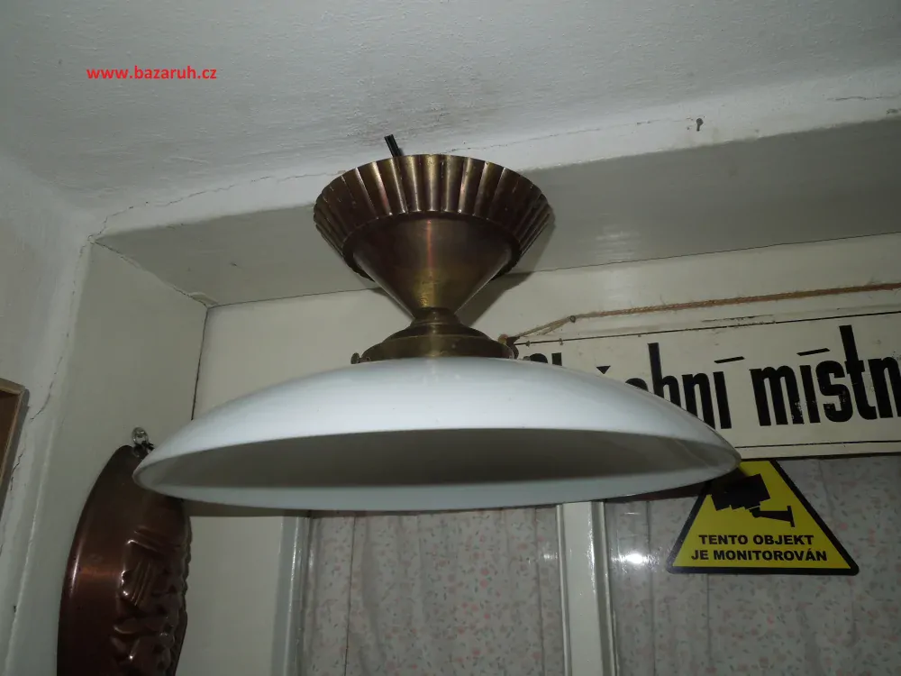 STAROŽITNÁ STROPNICE STARÝ LUSTR 1 KS STÍNÍTKO ŠIRM 29,5 cm