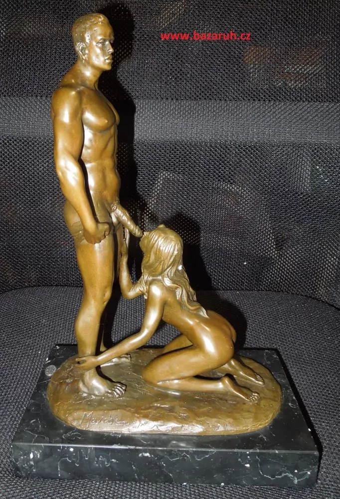 BRONZOVÁ SOCHA - ORÁLNÍ SEX V 33 cm