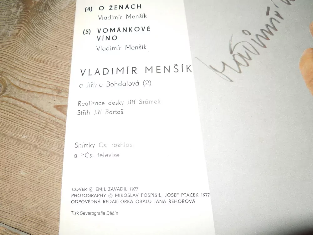LP VLADIMÍR MENŠÍK - VEČER S V. MENŠÍKEM 1