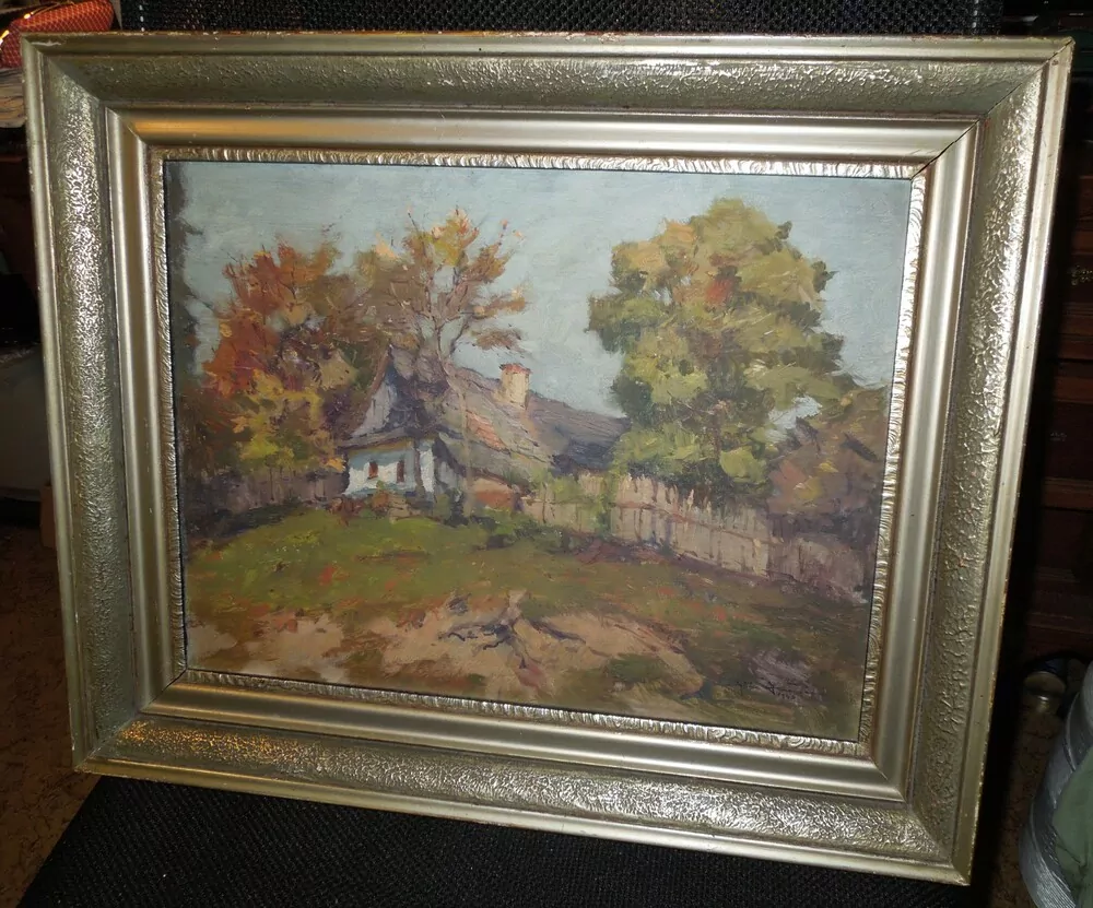 OBRAZ CHALUPY RUSAVA 1940 sig. Jiří Heřman