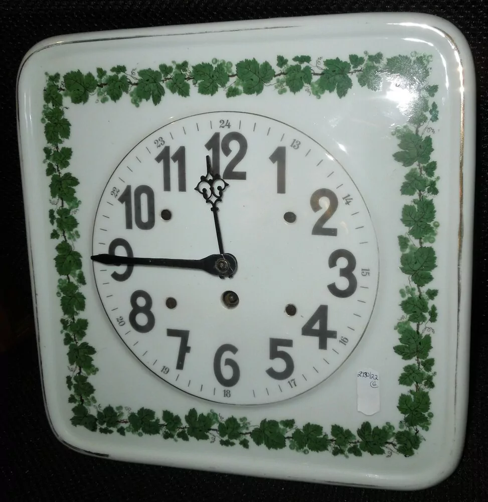 HODINY KUCHYŇSKÉ PORCELÁNOVÉ vinný list