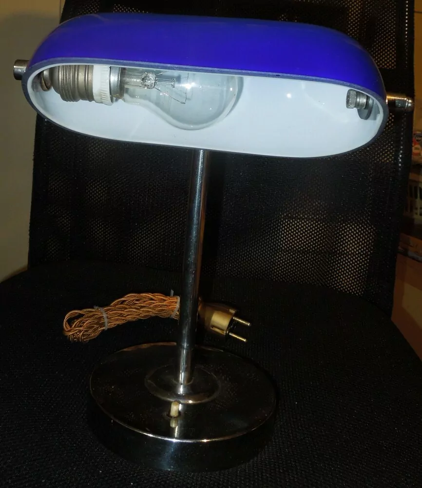 STAROŽITNÁ STOLNÍ LAMPA ELEKTRICKÁ BANKÉŘKA