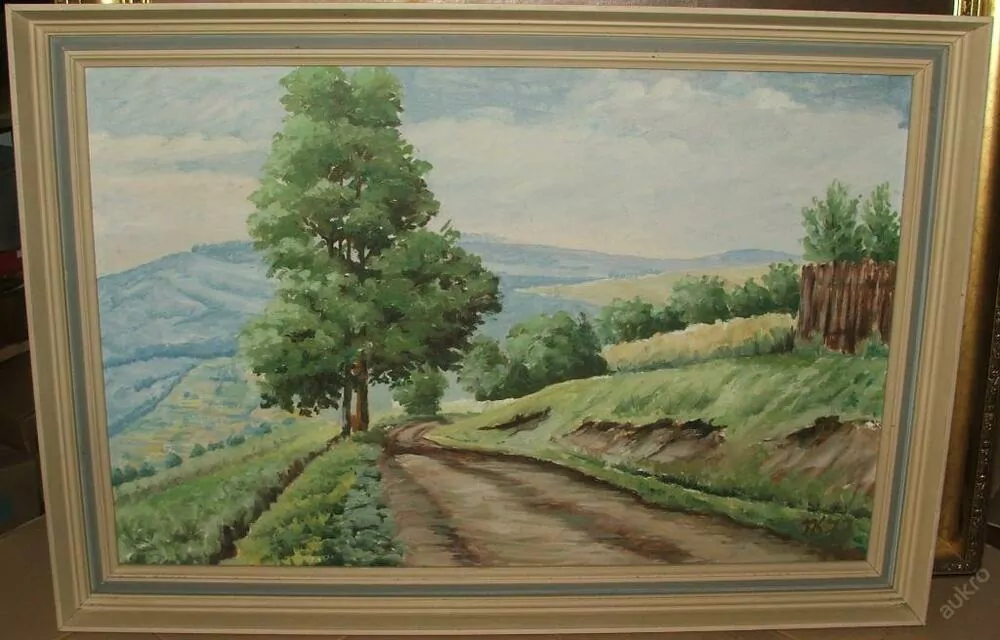 OBRAZ STROM A CESTA KRAJINA , SIGNOVÁNO