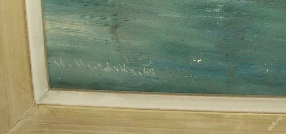 OBRAZ ZIMNÍ KRAJINA - U VODY SIG....