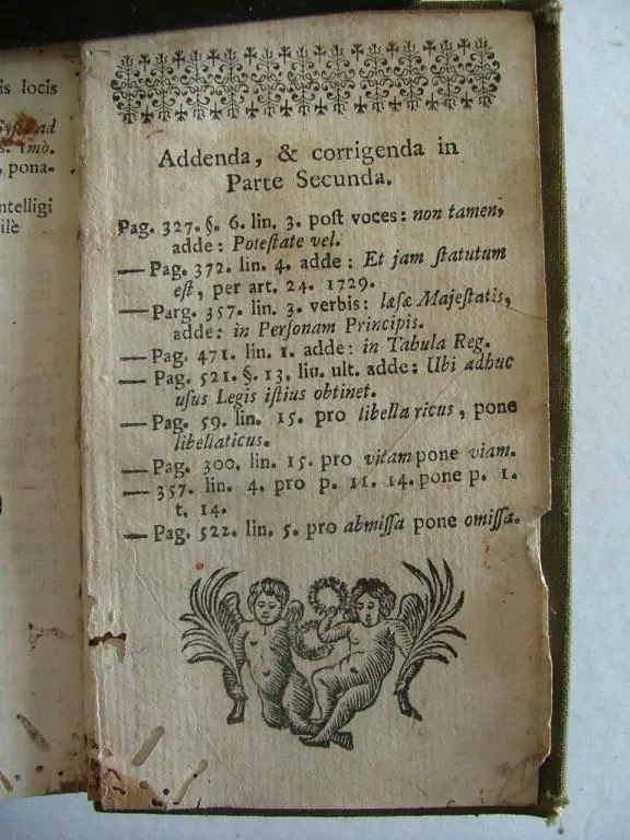 STARÁ KNIHA 1734 TYRNAVIE