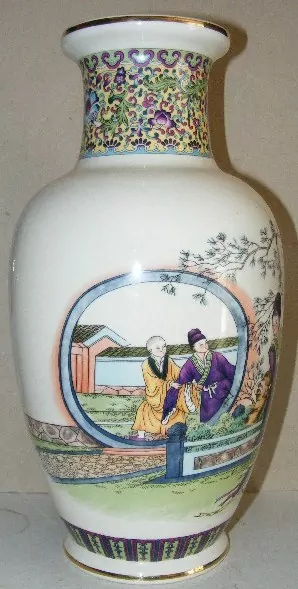VÁZA PORCELÁNOVÁ ČÍNA VÝŠKA 36 CM