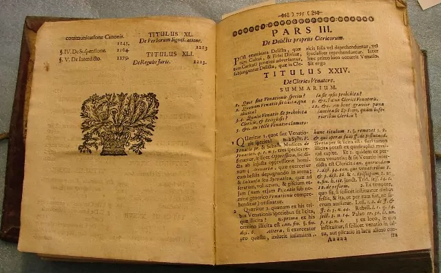 CRIMEN FORI ECCLESIASTICI LIBER V. R. 1717 ??
