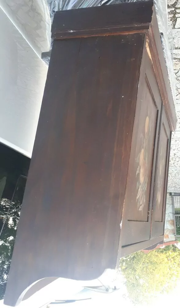Starožitná polička na zeď motiv BROSKVE