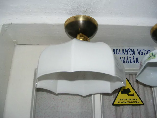 STAROŽITNÝ STROPNICE STARÝ LUSTR 1 KS STÍNÍTKO ŠIRM