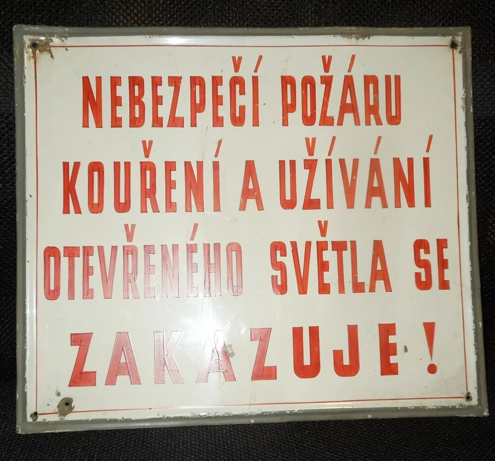 PLECHOVÁ CEDULE NEBEZPEČÍ POŽÁRU