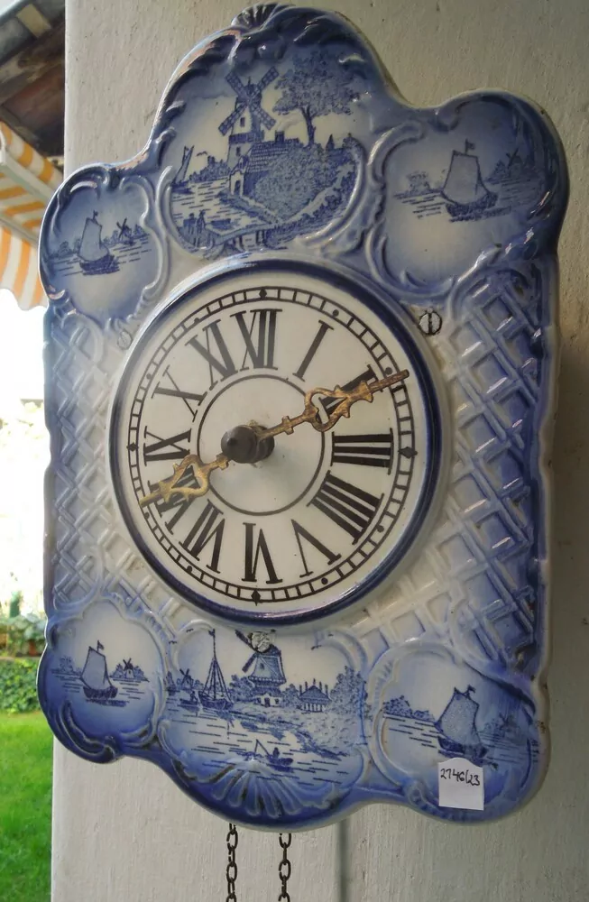 HODINY NÁSTĚNNÉ ZÁVAŽOVÉ PORCELÁNOVÉ