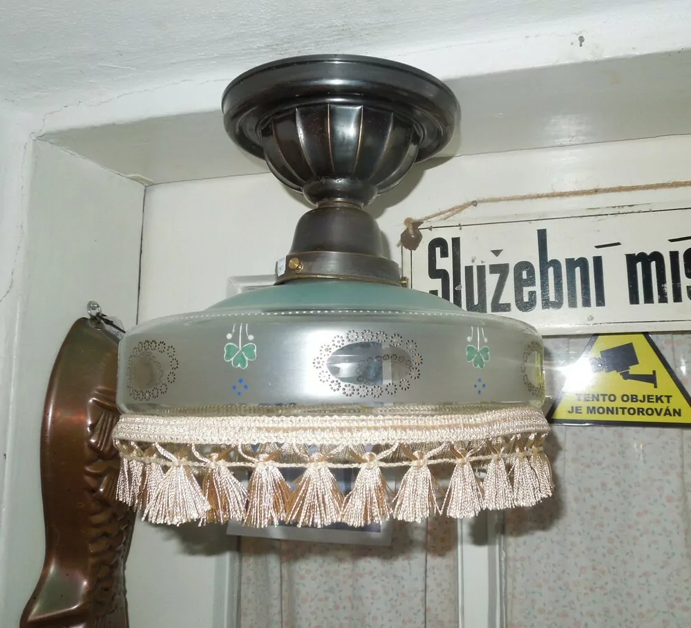 STROPNICE STARÝ LUSTR 1 KS STÍNÍTKO SECESE 26 CM