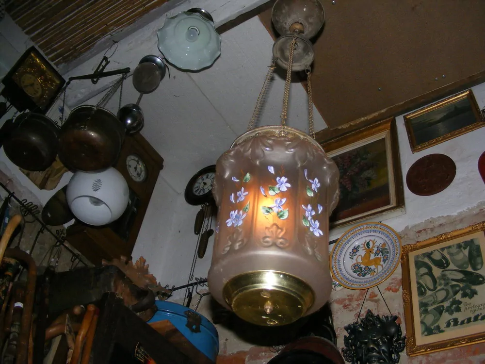 Starožitný stahovací lustr