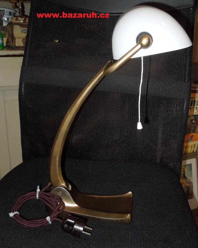 STAROŽITNÁ STOLNÍ LAMPA ELEKTRICKÁ BANKÉŘKA