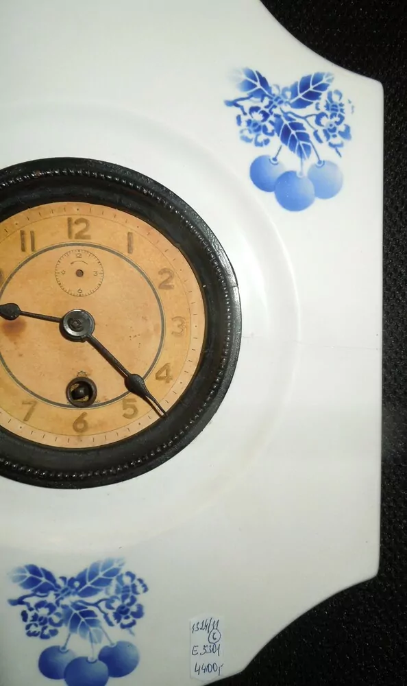 HODINY PORCELÁNOVÉ KUCHYŇSKÉ  MODRÉ TŘEŠNĚ