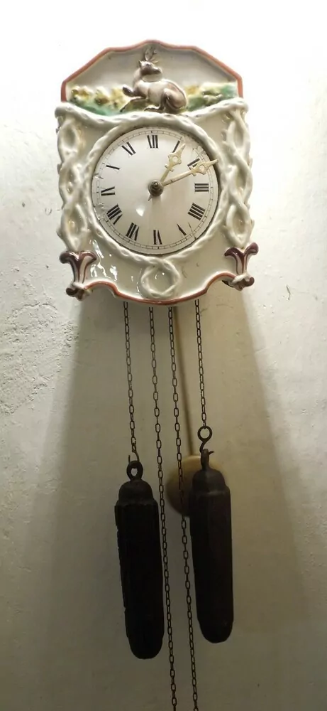 HODINY PORCELÁNKY , PORCELÁNOVÉ NA ZEĎ STAROŽITNÉ