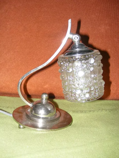 Chromovaná lampička chrom stolní lampa STAROŽITNÉ