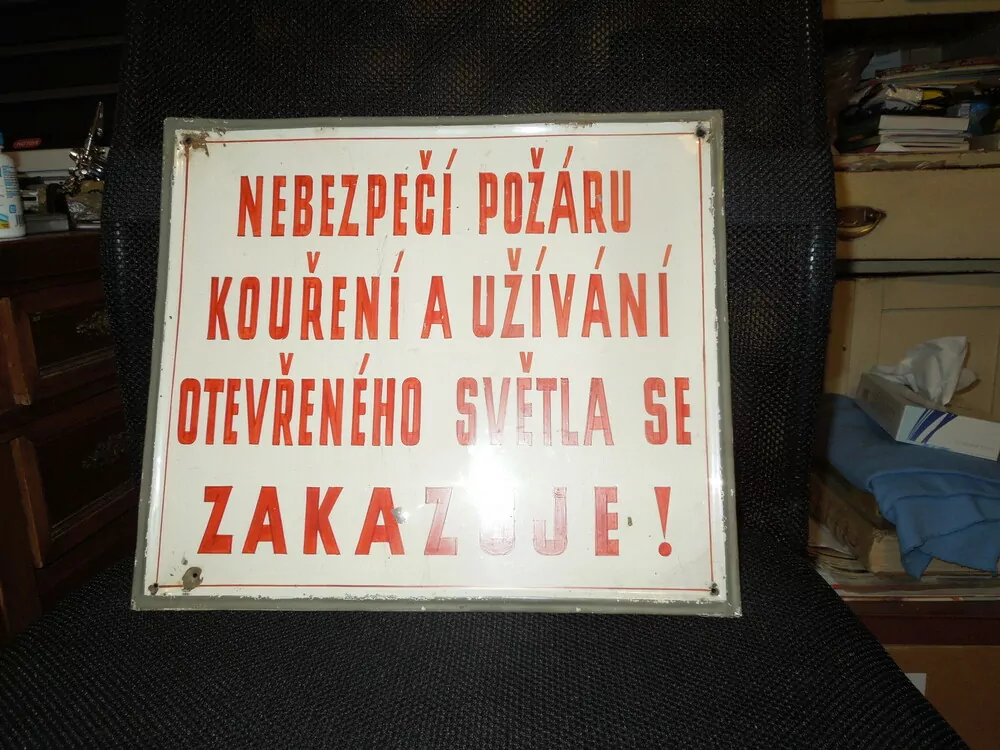 PLECHOVÁ CEDULE NEBEZPEČÍ POŽÁRU