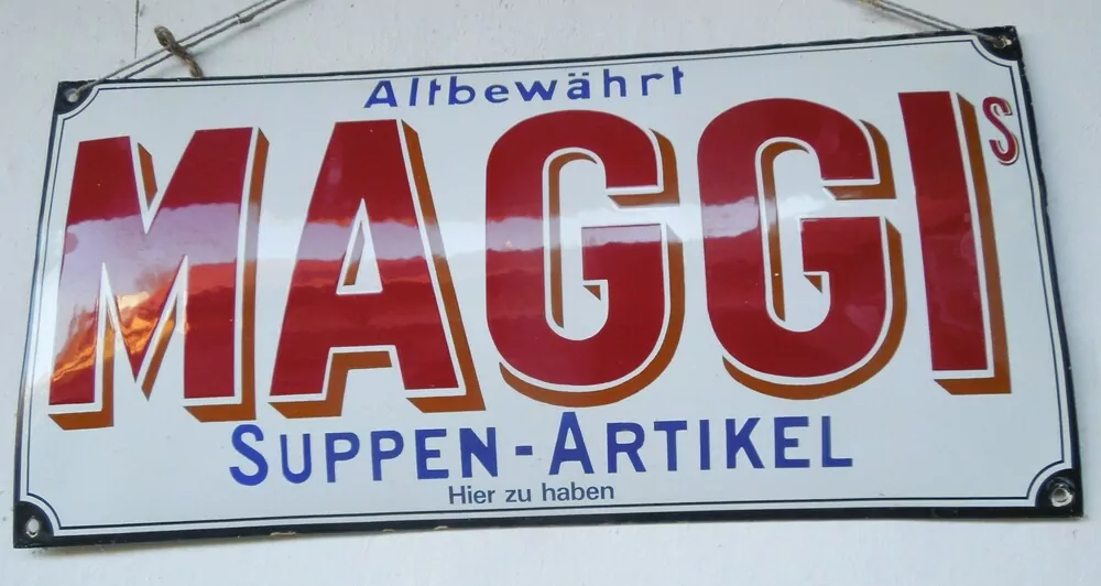 PLECHOVÁ SMALTOVÁ CEDULE MAGGI