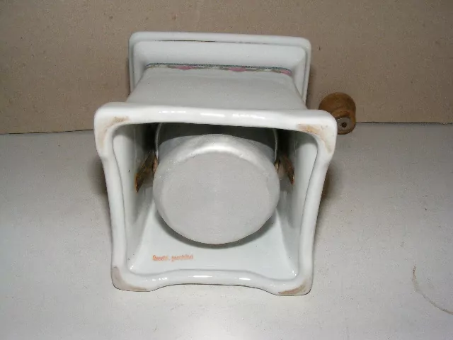 STAROŽITNÝ MLÝNEK KÁVOMLÝNEK KAFEMLÝNEK PORCELÁNOVÝ LEINBROCK RŮŽIČKY RŮŽE