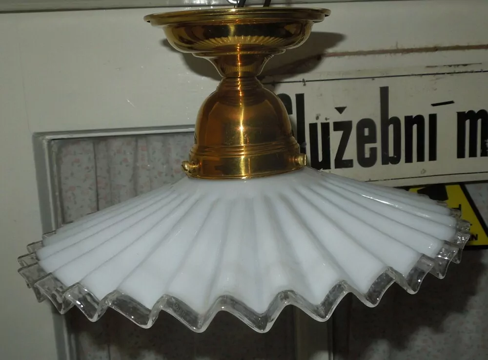 STAROŽITNÝ STROPNICE STARÝ LUSTR 1 KS STÍNÍTKO ŠIRM